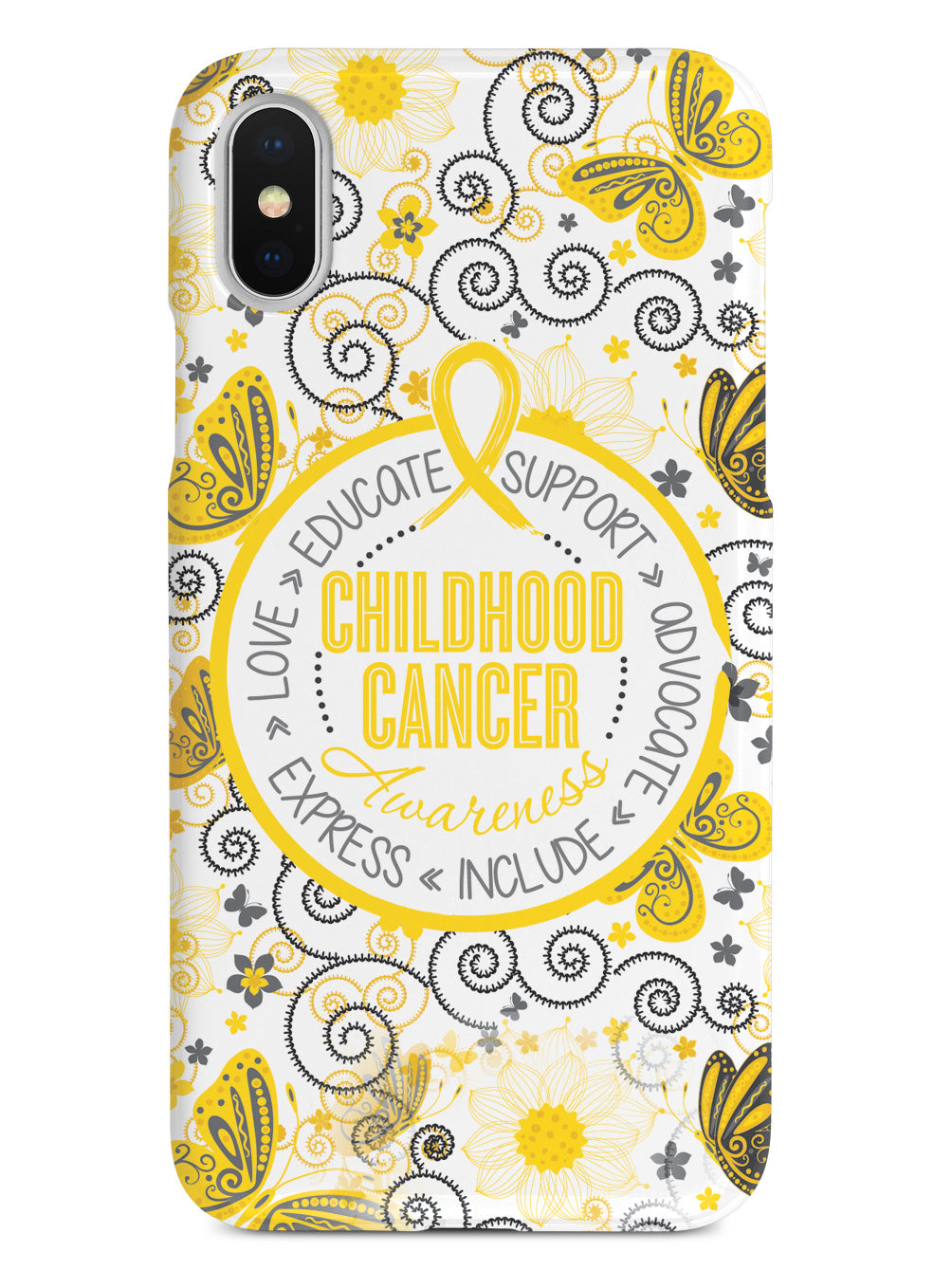 Childhood Cancer Awareness - Butterfly Pattern Case