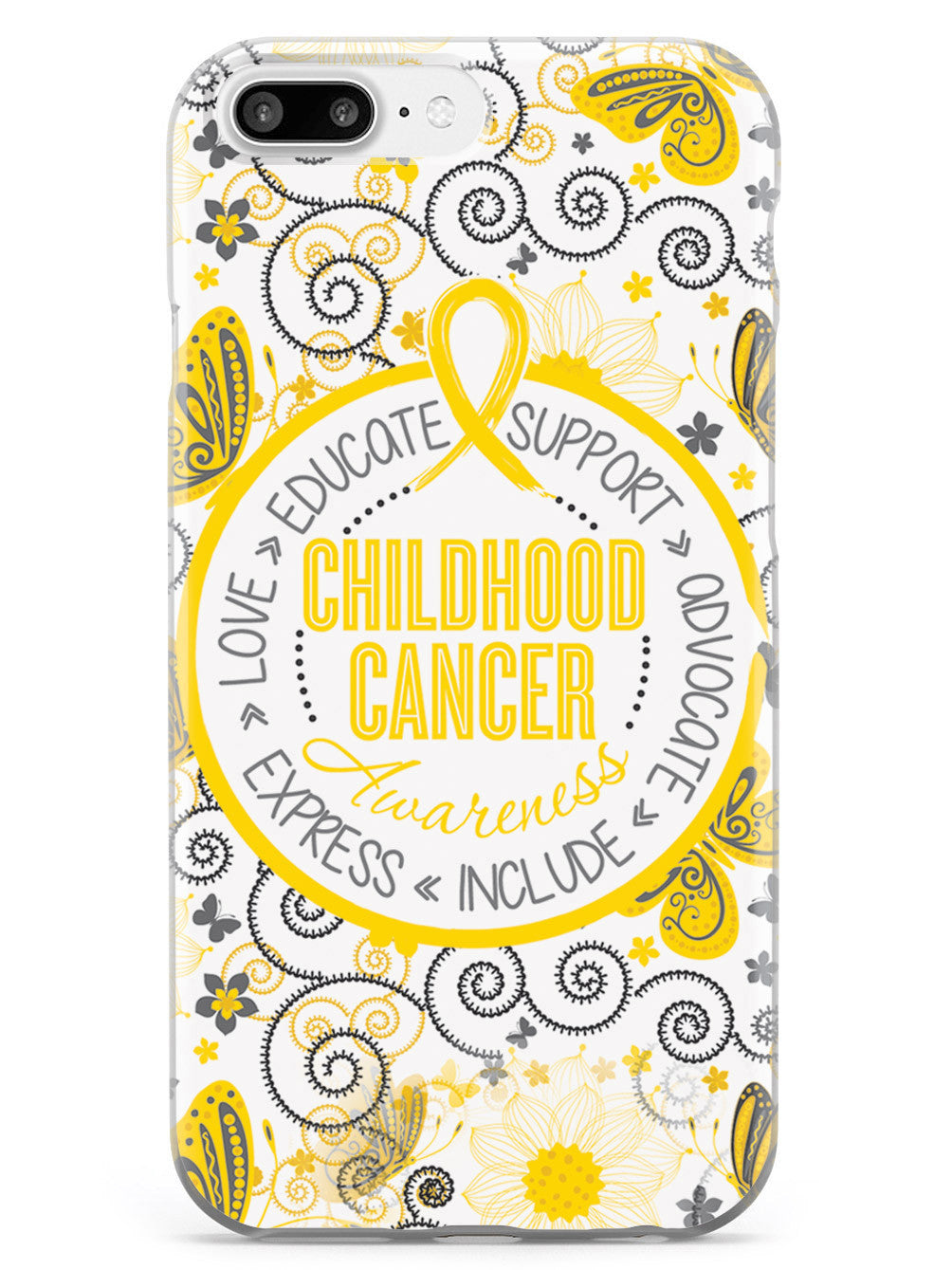 Childhood Cancer Awareness - Butterfly Pattern Case