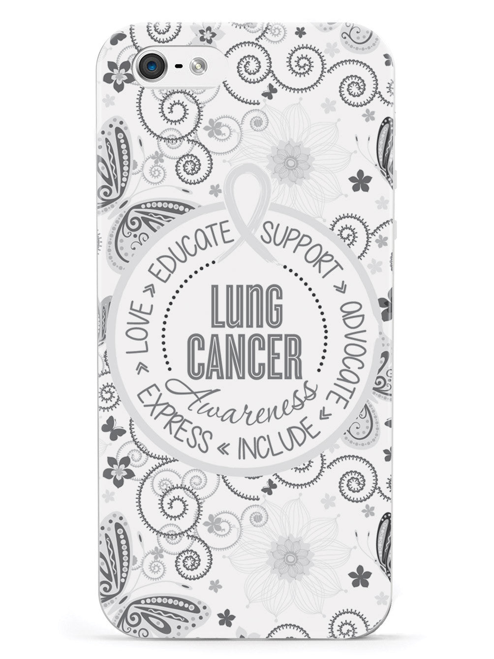 Lung Cancer - Butterfly Pattern Case