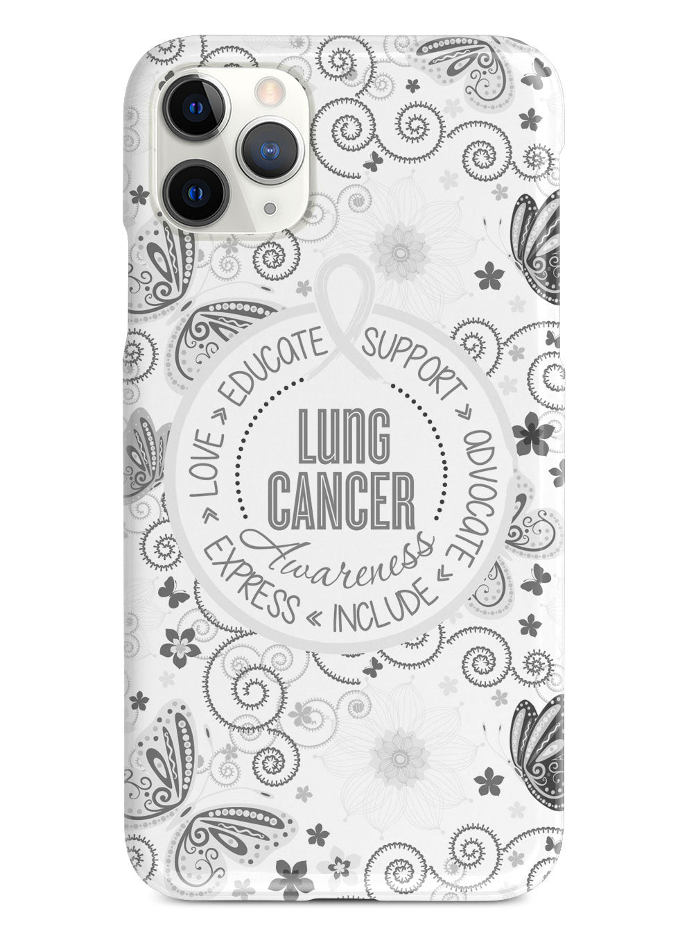 Lung Cancer - Butterfly Pattern Case