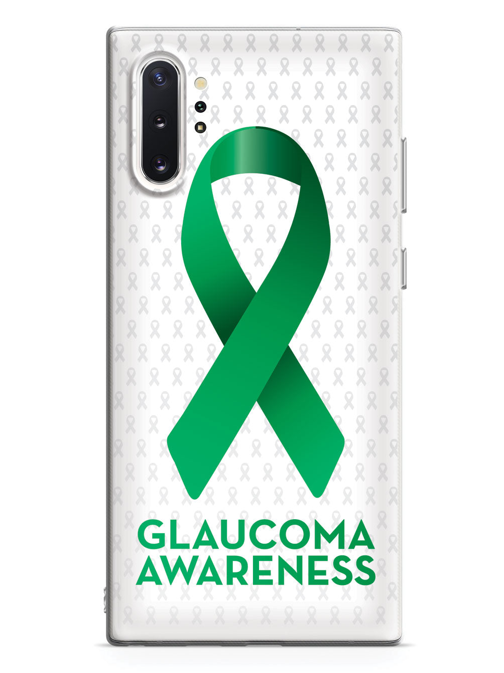 Glaucoma Awareness Green Ribbon - White Case