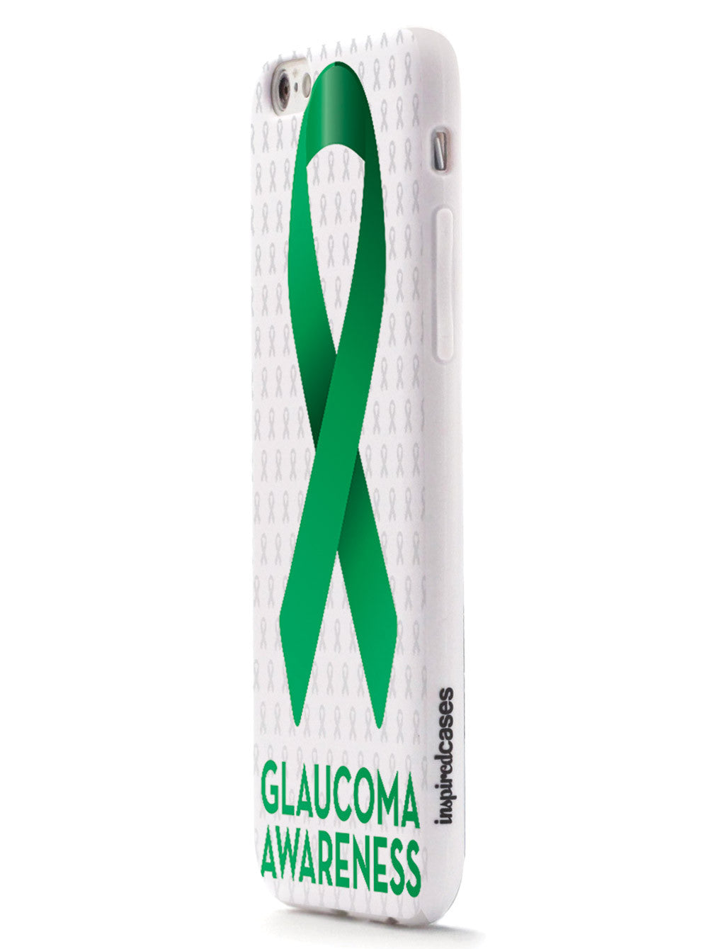 Glaucoma Awareness Green Ribbon - White Case