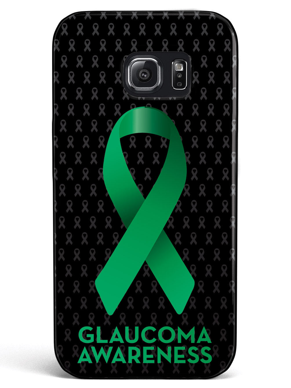 Glaucoma Awareness Green Ribbon - Black Case