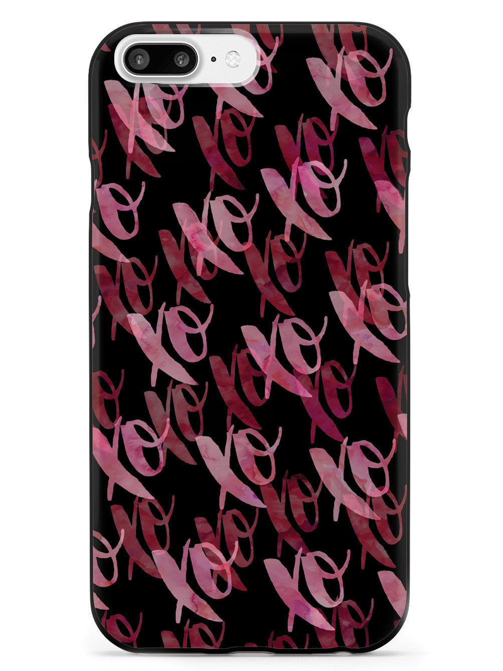 XOXO - Pink & Red Watercolor Case