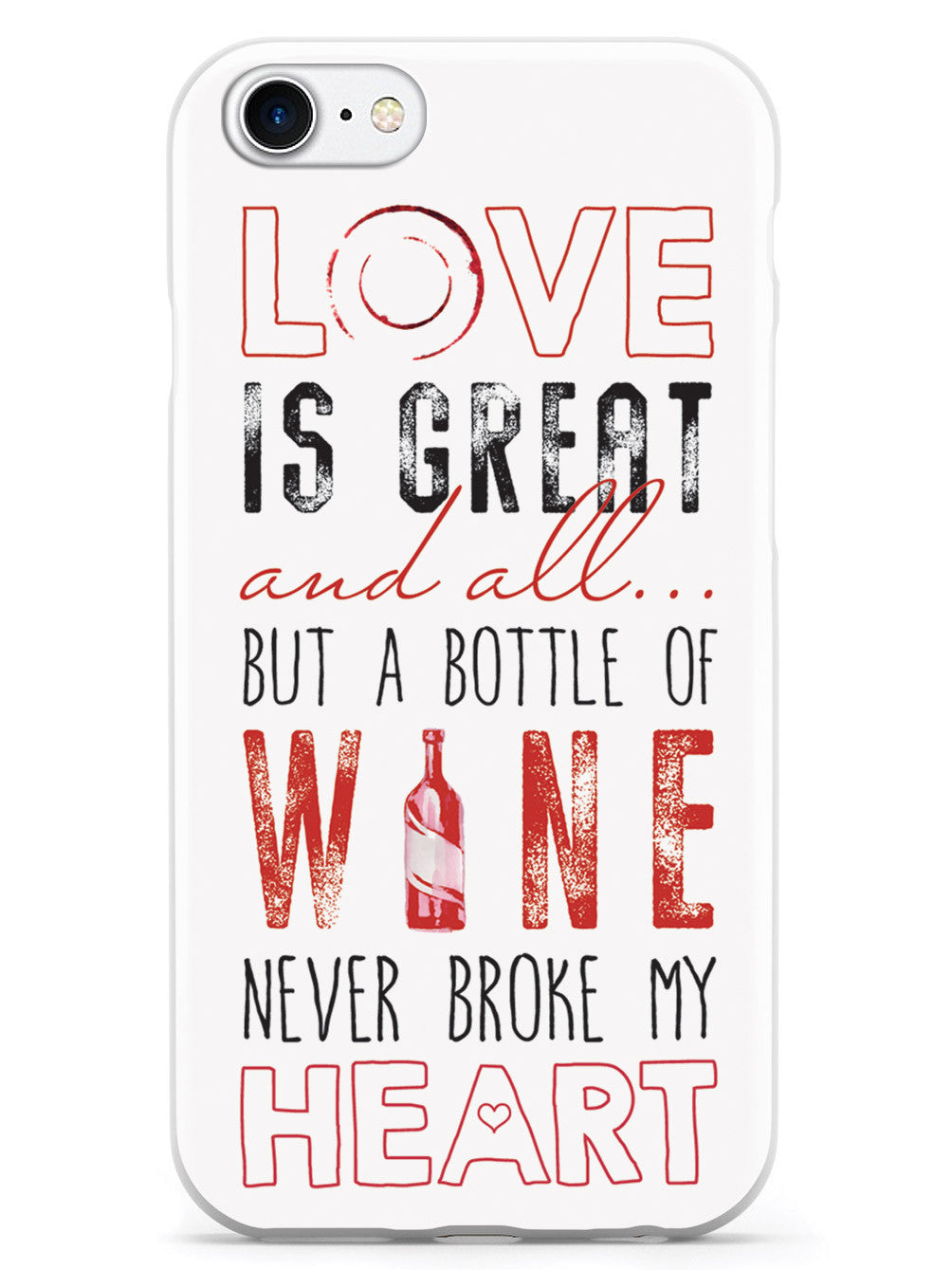A Bottle of Wine Never Broke My Heart - White Case