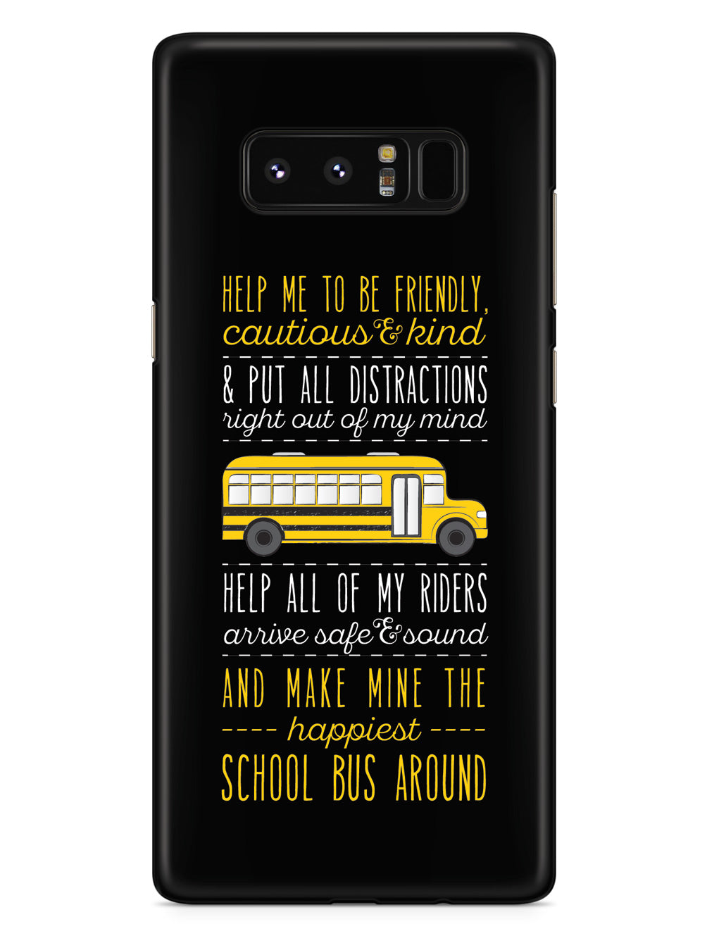 School Bus Driver's Prayer - Black Case