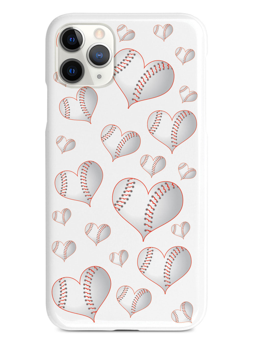 Baseball Heart Pattern - White Case