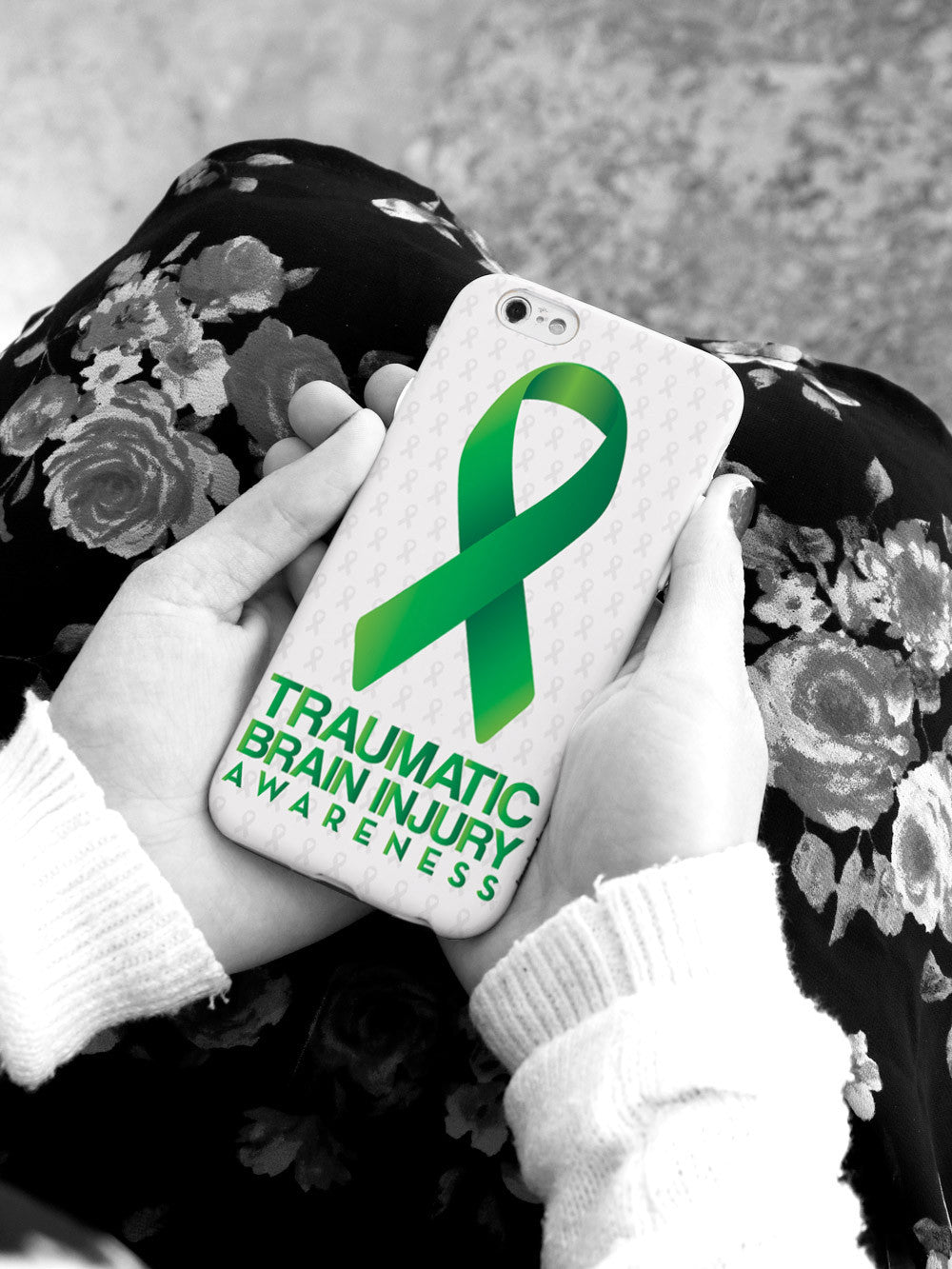Traumatic Brain Injury - Awareness Ribbon - White Case – InspiredCases
