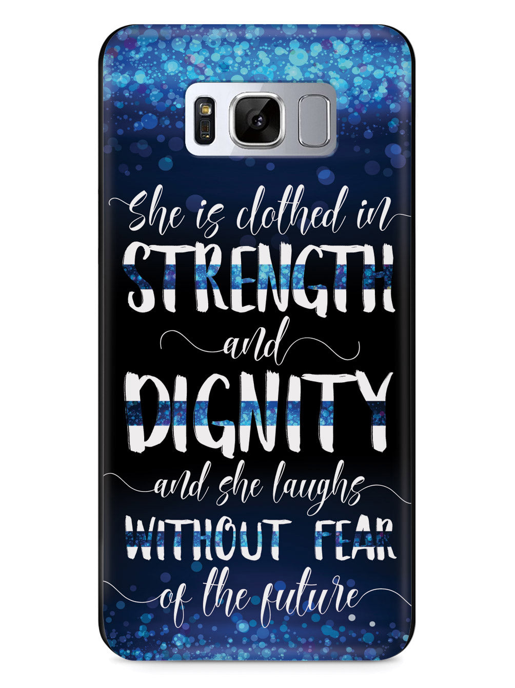 She Is Clothed in Strength and Dignity - Thin Blue Line Case