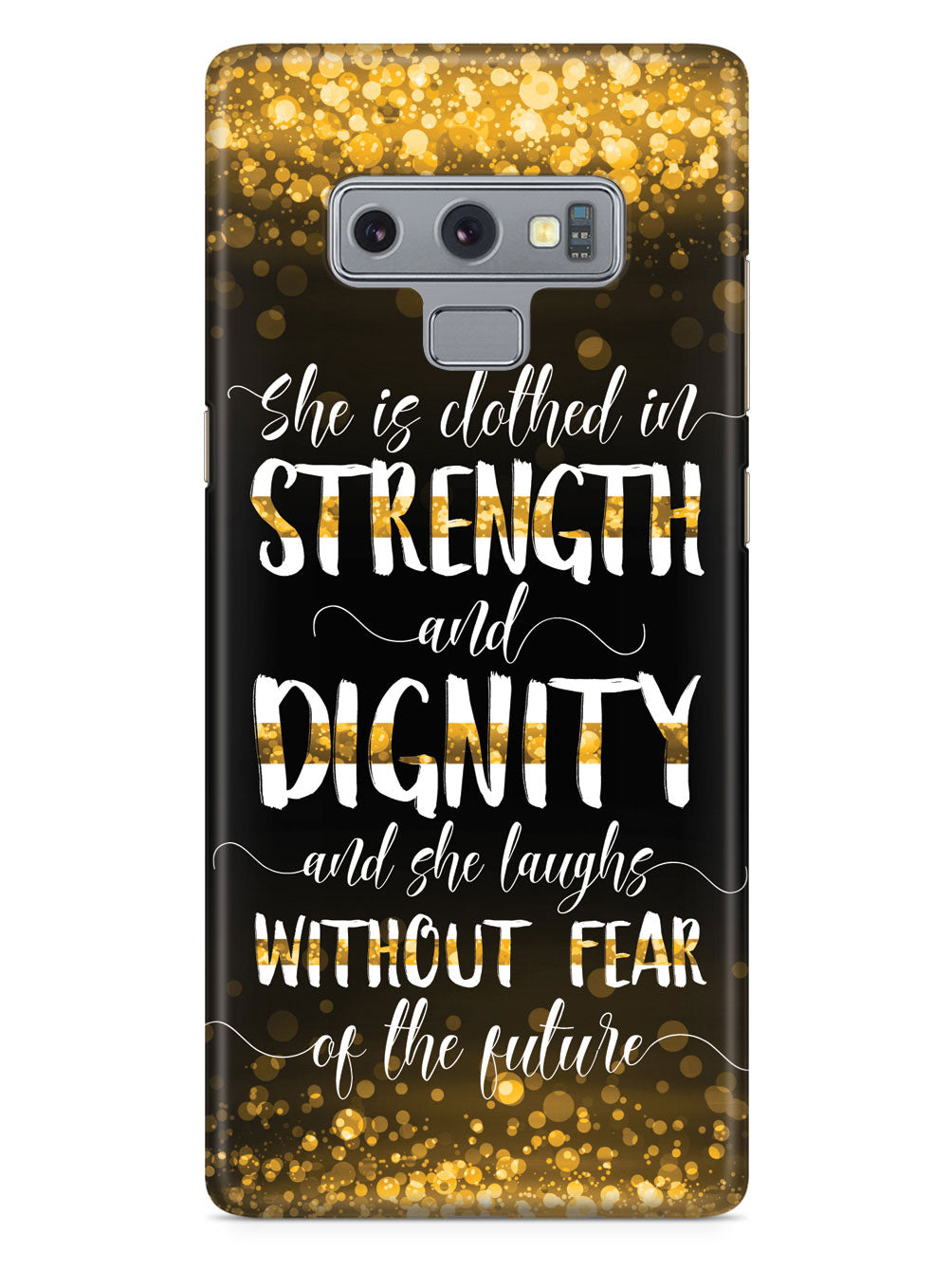 She Is Clothed in Strength and Dignity - Thin Gold Line Case