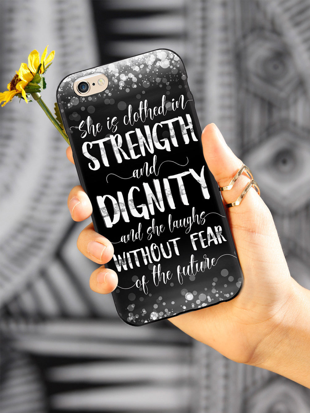 She Is Clothed in Strength and Dignity - Thin White Line Case