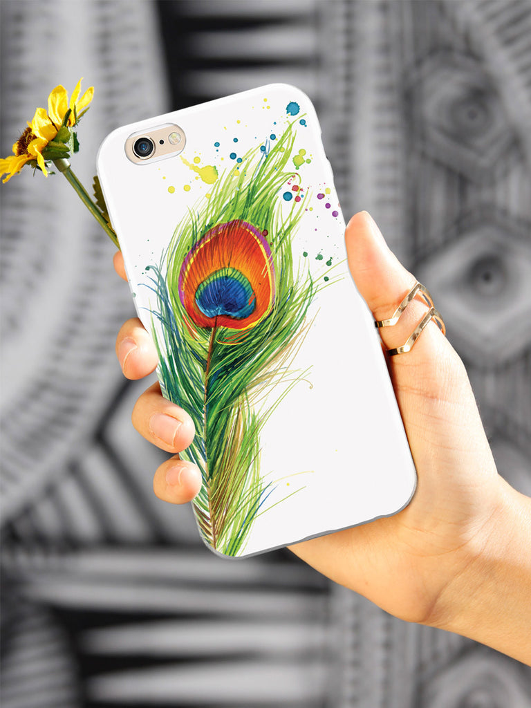 Watercolor Peacock Feather Case – InspiredCases