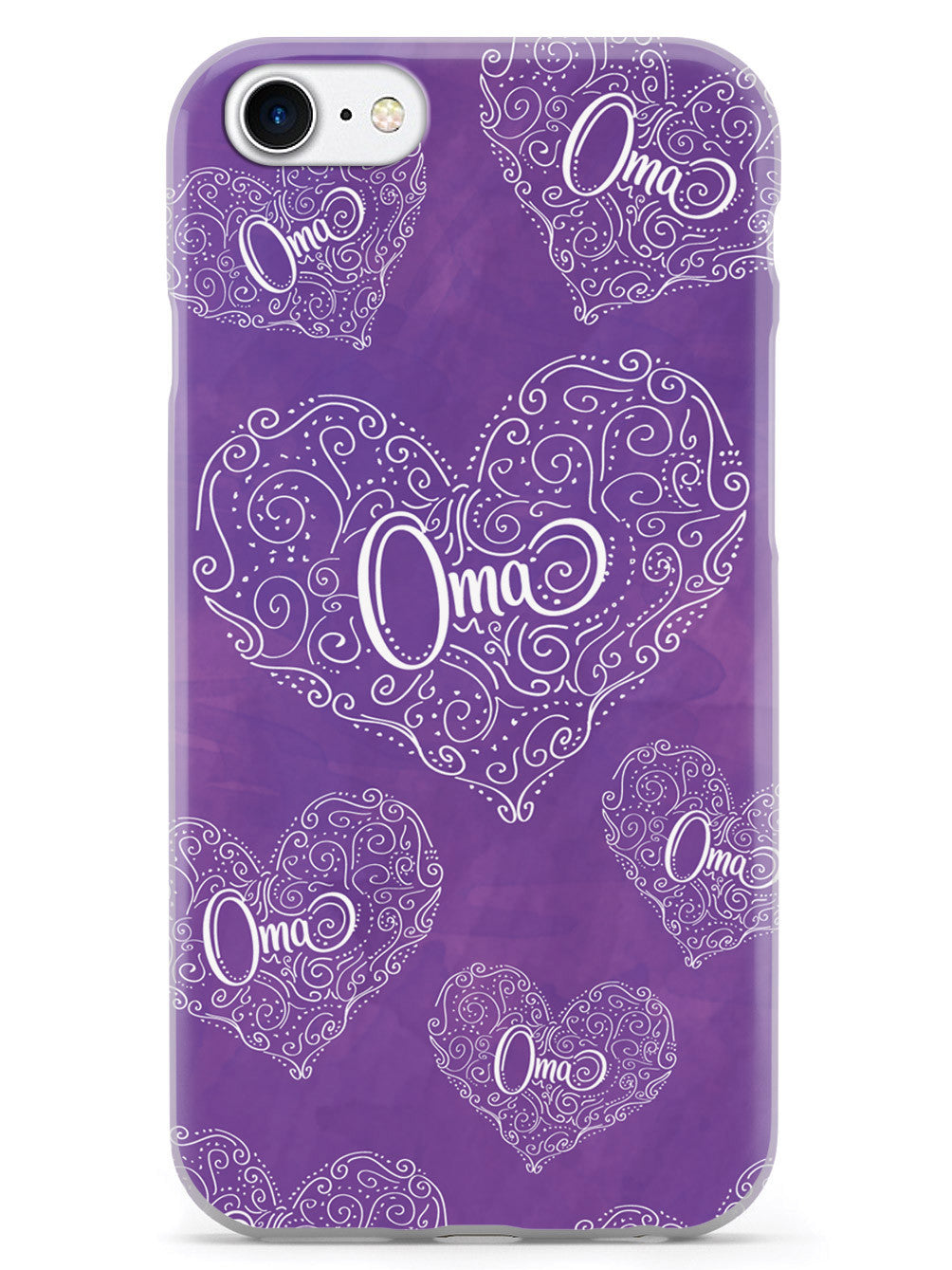 Oma Doodle Hearts - Purple Case