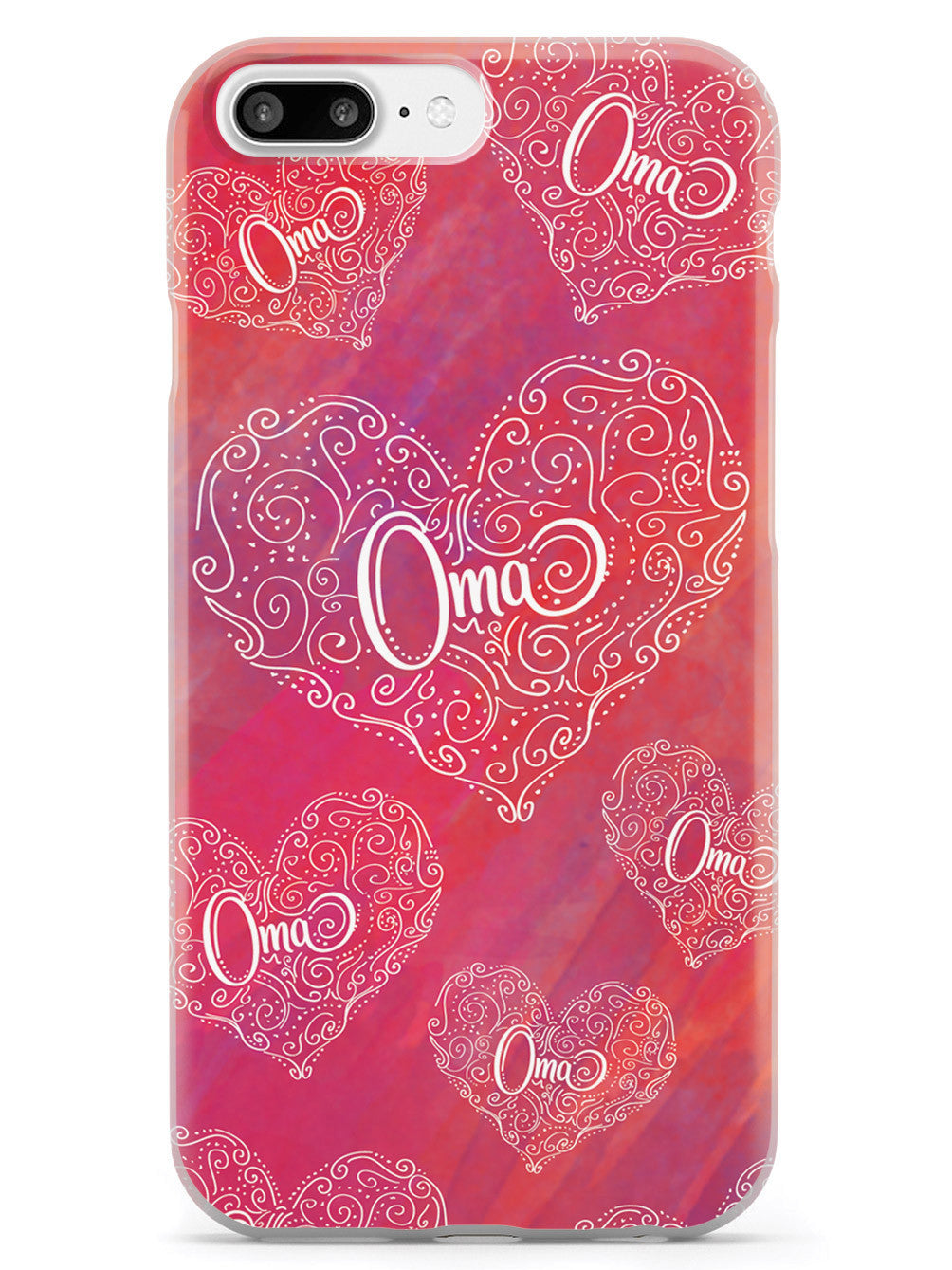 Oma Doodle Hearts - Pink Case