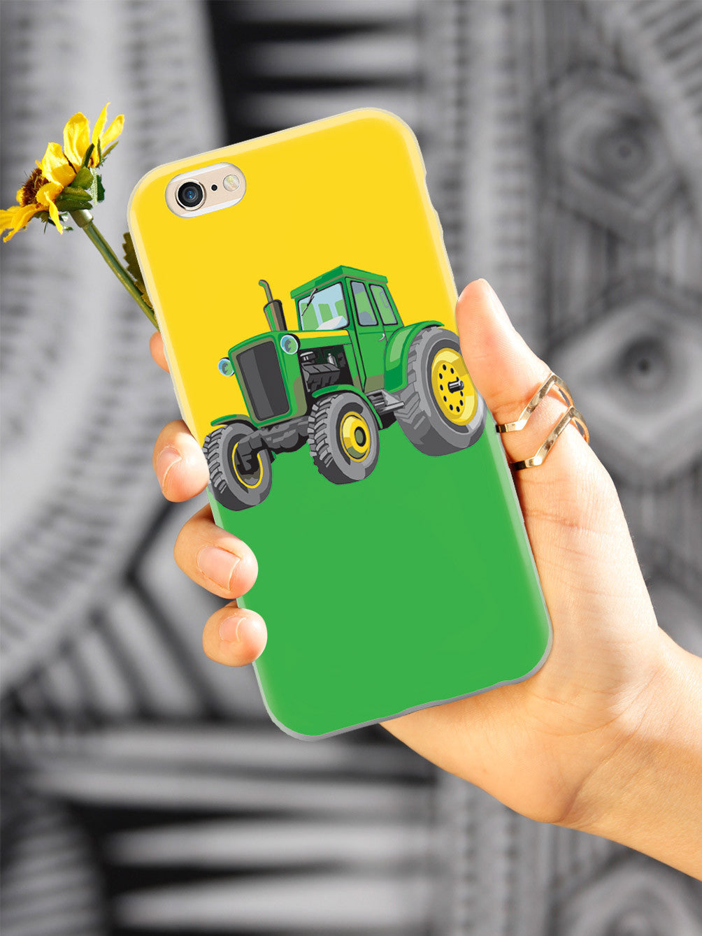 Green and Yellow Tractor - Farming Case