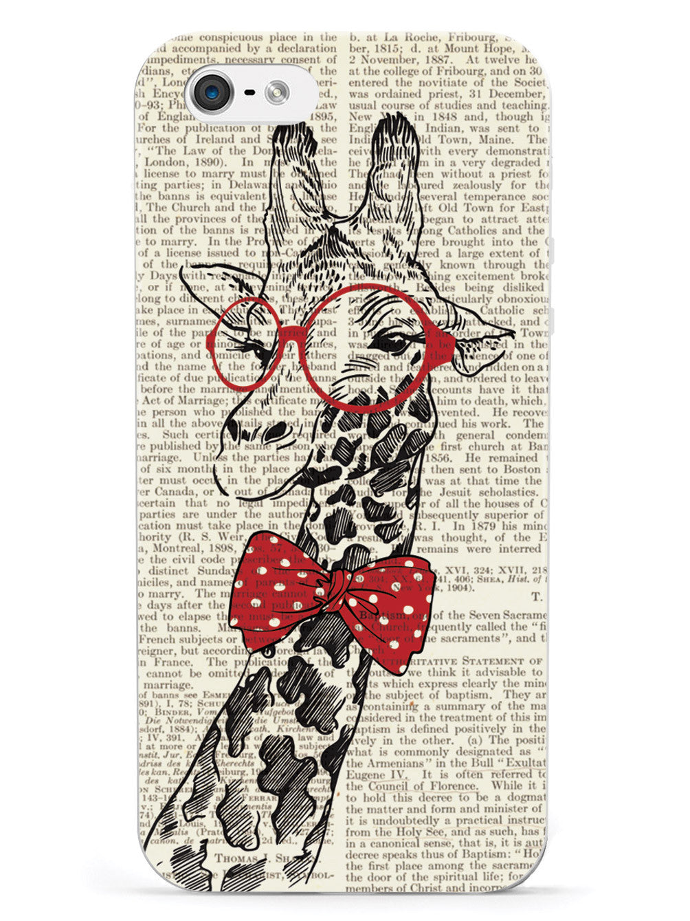 Nerdy Giraffe - Vintage Encyclopedia Page Case