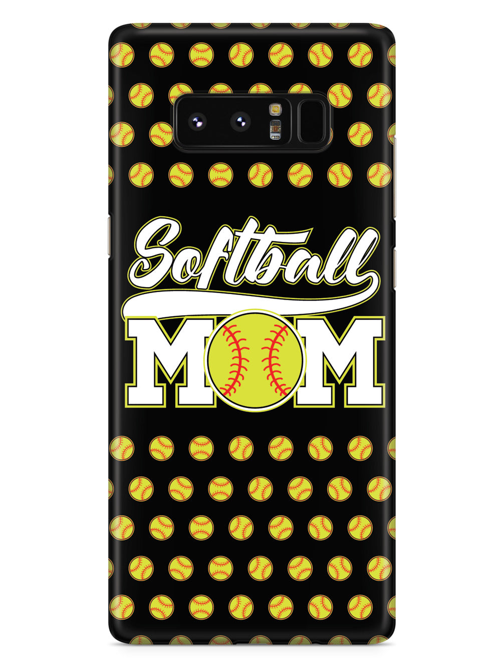 Softball Mom - Black Softball Pattern Case Softball Mom - Black Softball Pattern Case