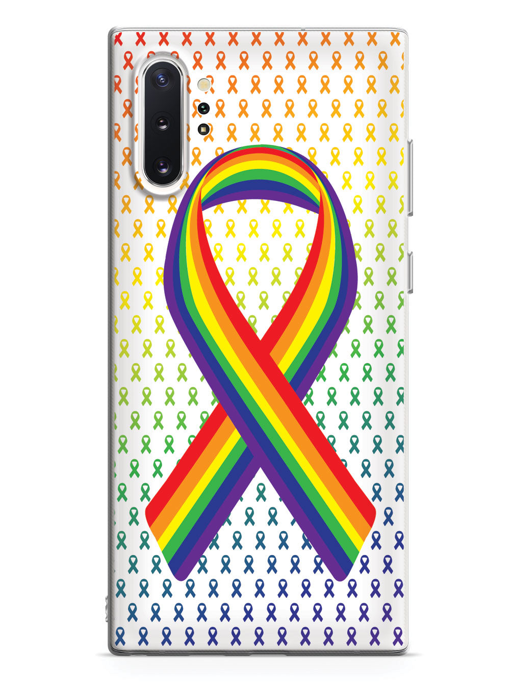Rainbow Ribbon - LGBT Community Support - White Case