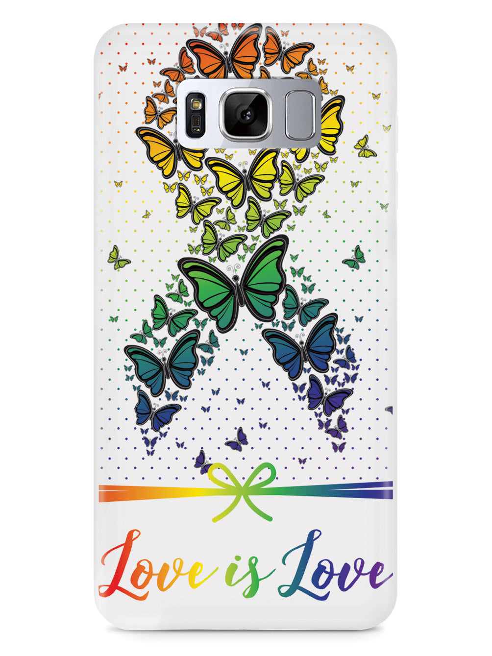 Love is Love - Rainbow Butterfly Ribbon Case