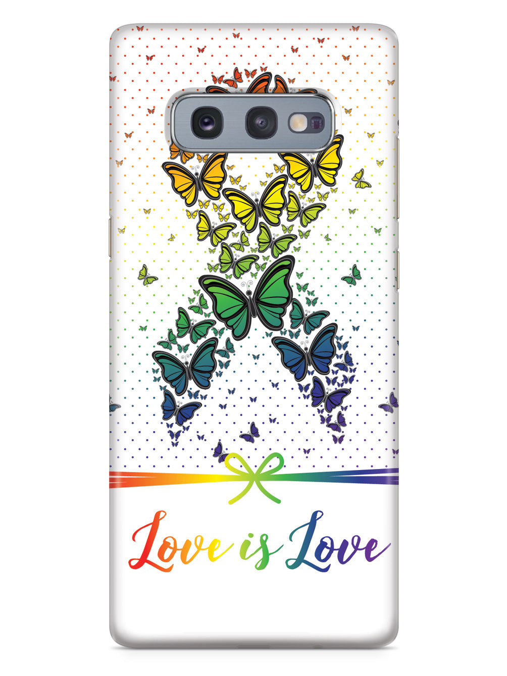 Love is Love - Rainbow Butterfly Ribbon Case