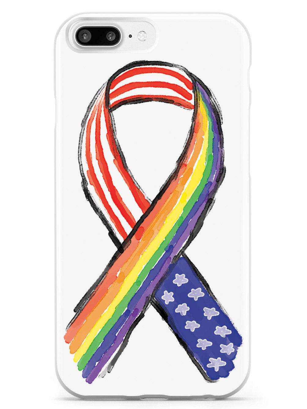 American Flag and LGBT Ribbon Case