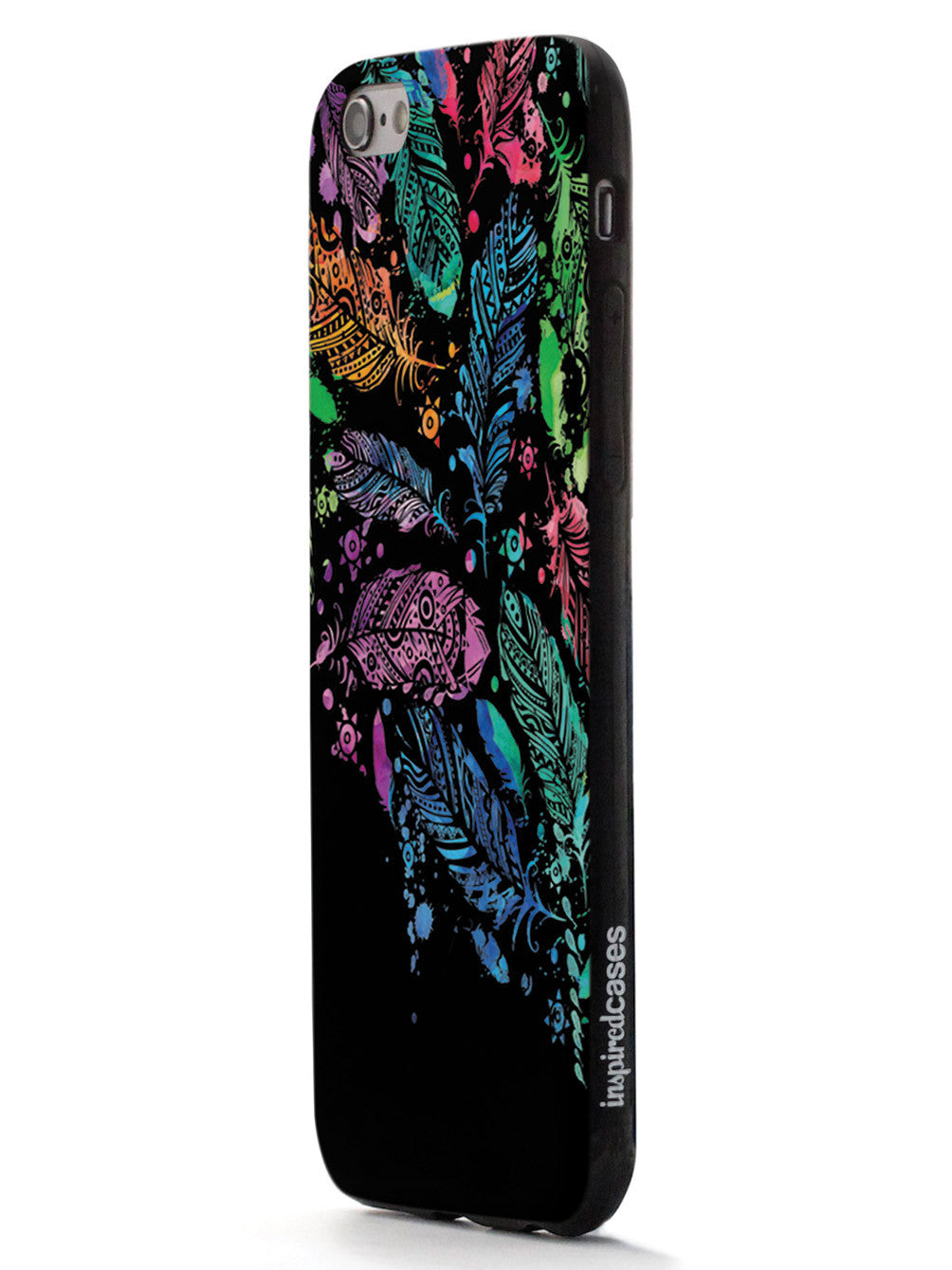 Watercolor Feathers - Black Case