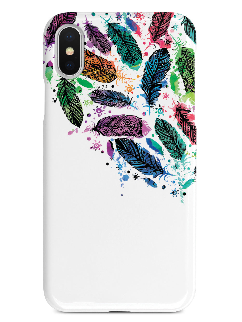 Watercolor Feathers - White Case