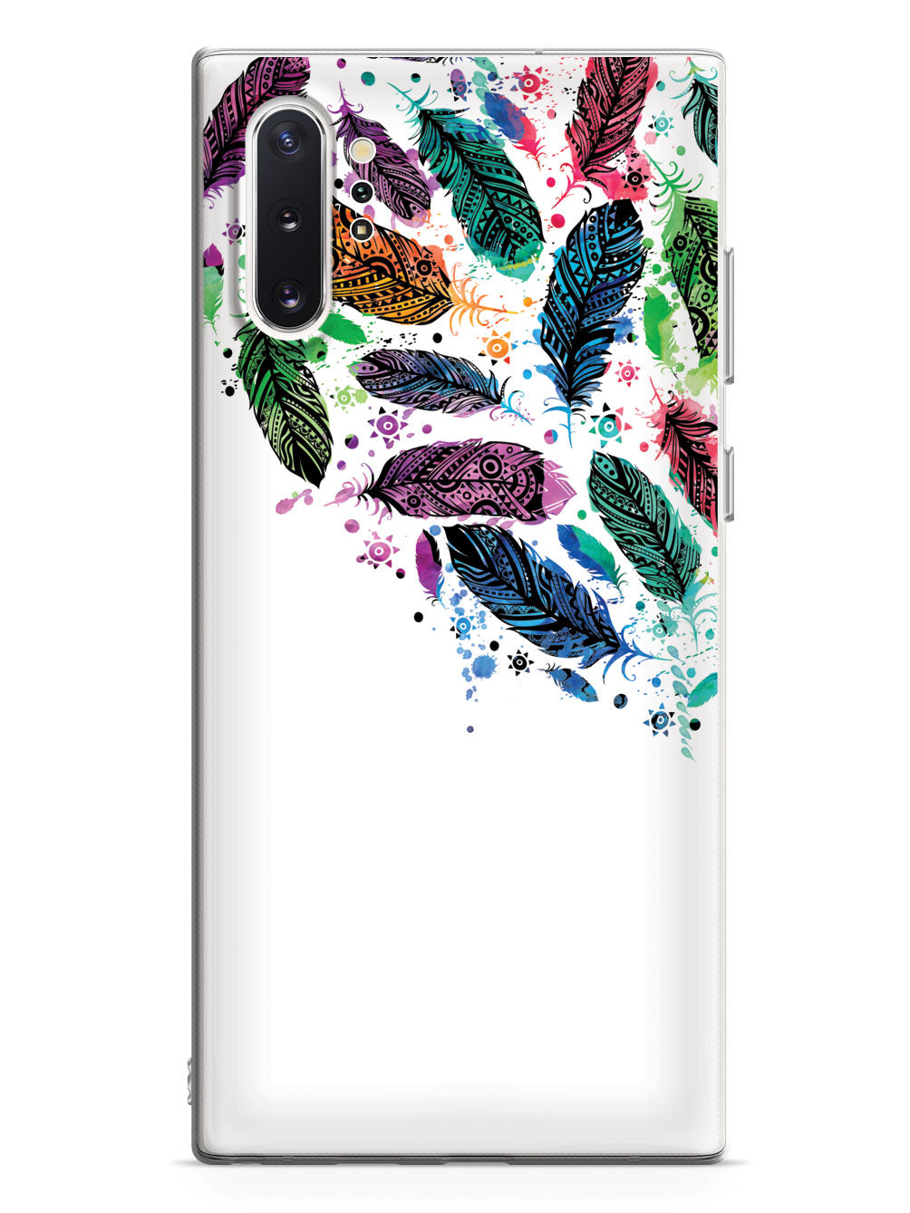 Watercolor Feathers - White Case