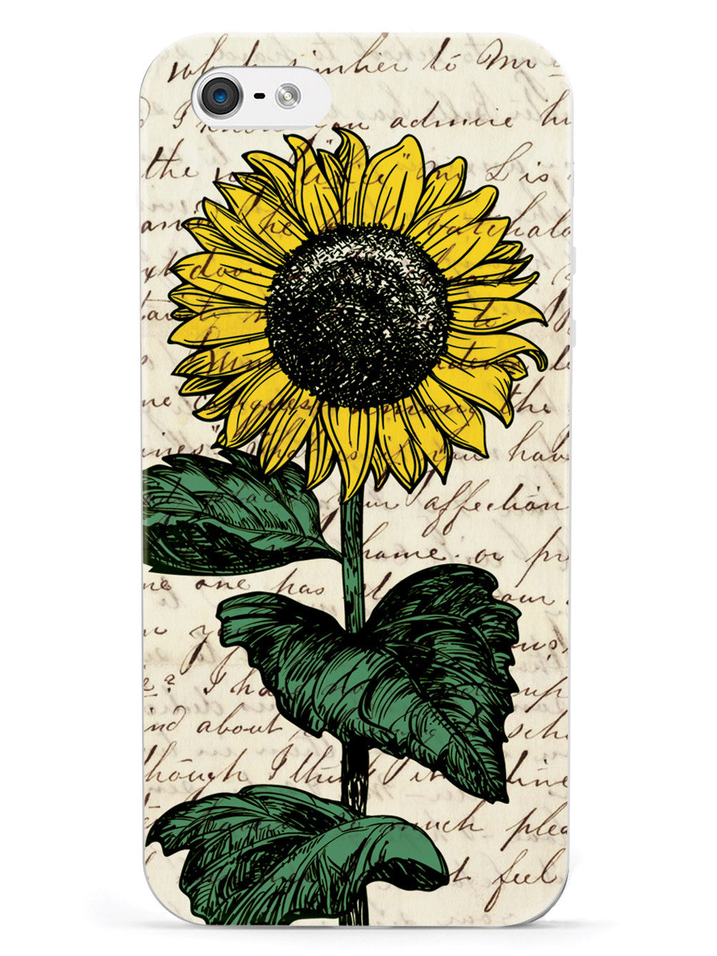 Sunflower Drawing - Vintage Letter Case