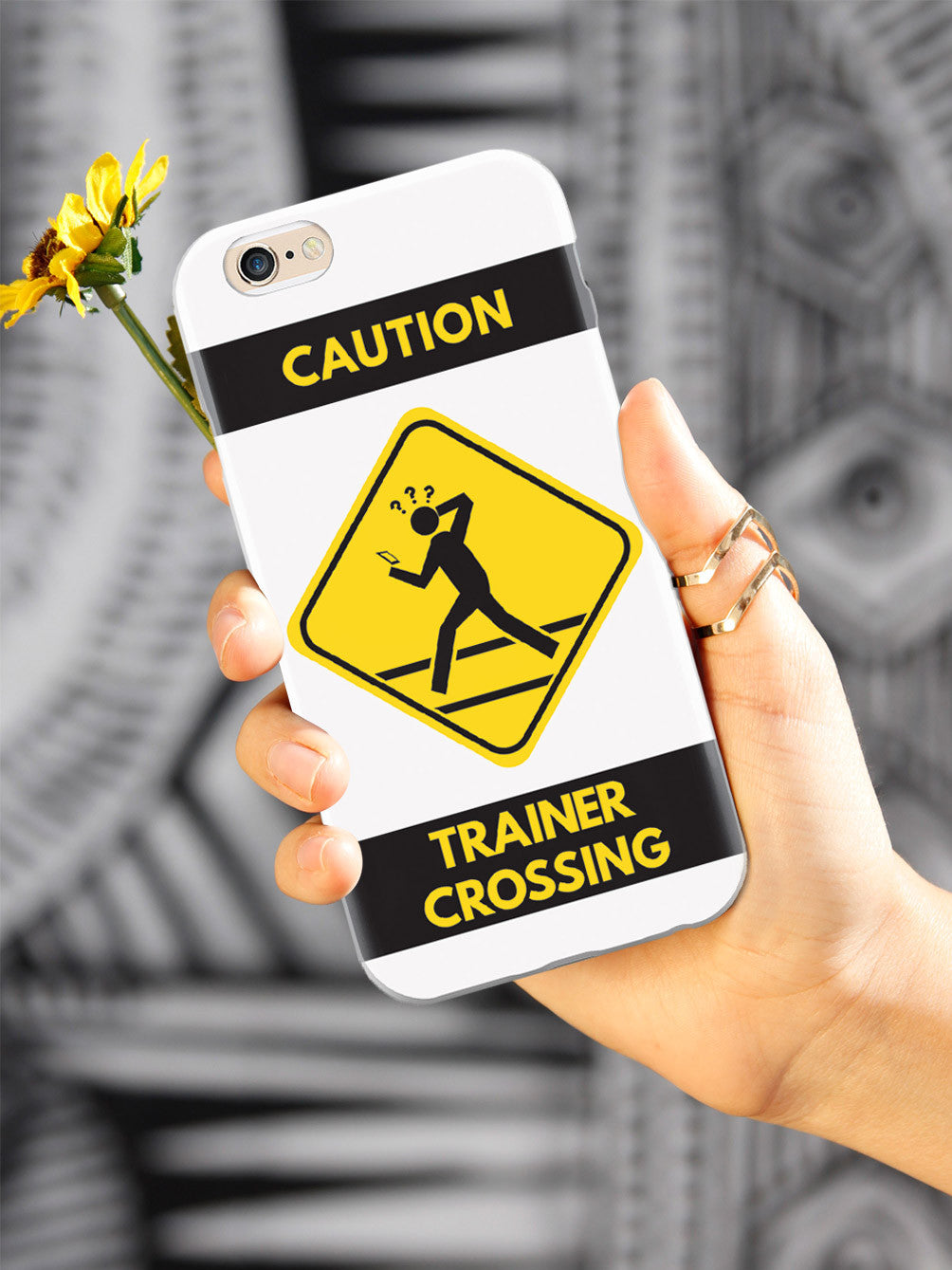 Caution Trainer Crossing - White Case