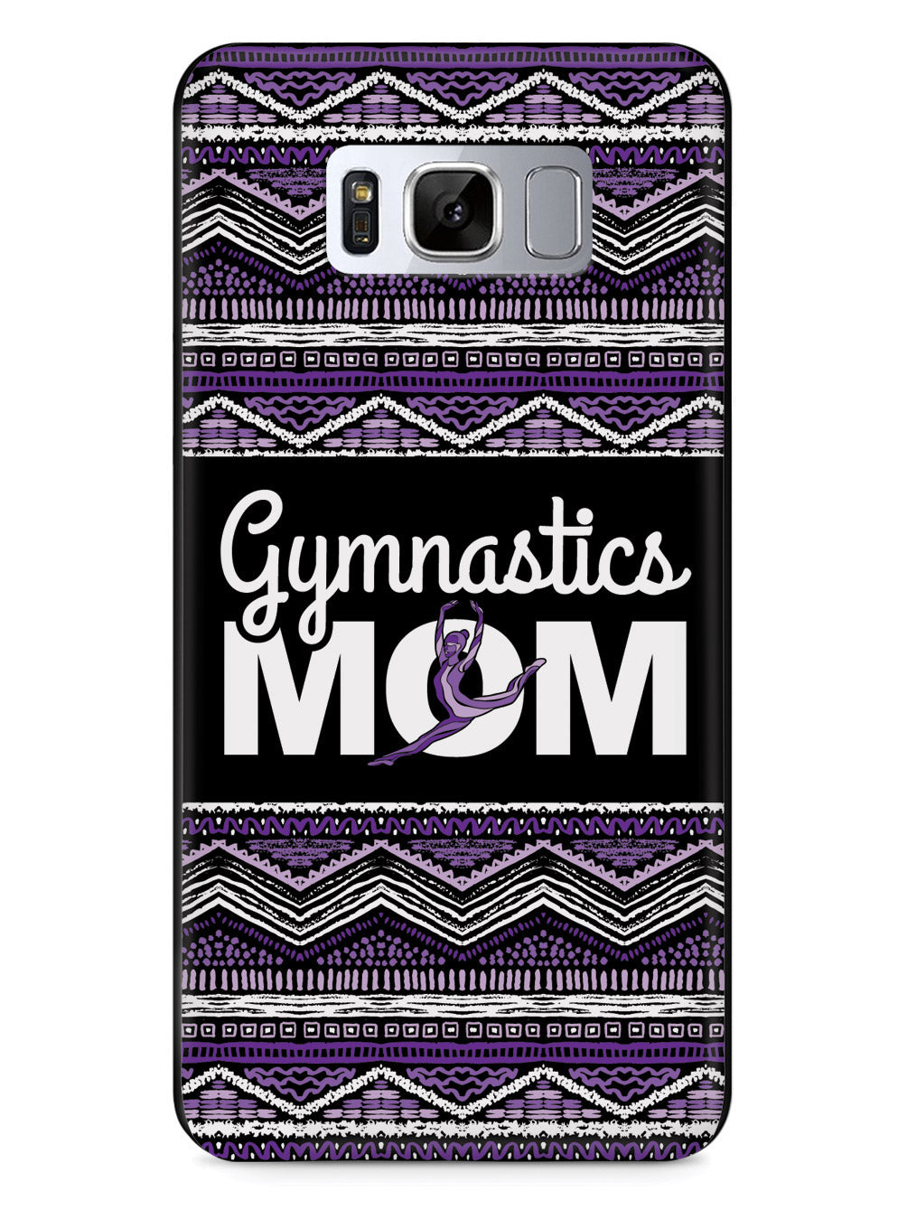 Purple Gymnastics Mom - Black Case