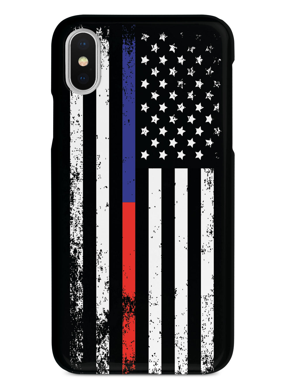 Downward American Flag - Thin Blue Line & Thin Red Line Case
