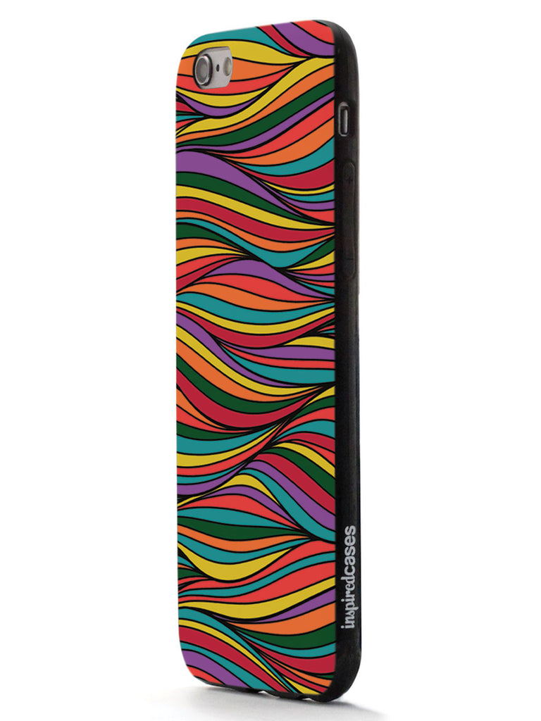 Colorful Waves Texture - Black Case – InspiredCases