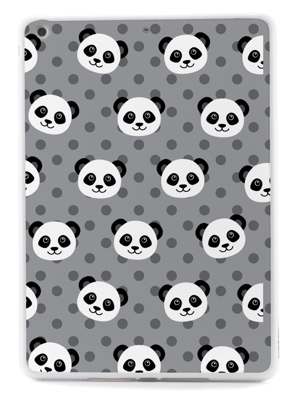 Cute Panda Pattern - Gray Polka Dots Case
