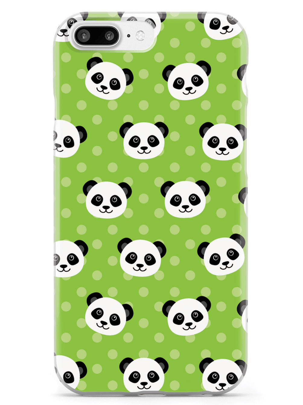 Cute Panda Pattern - Green Polka Dots Case