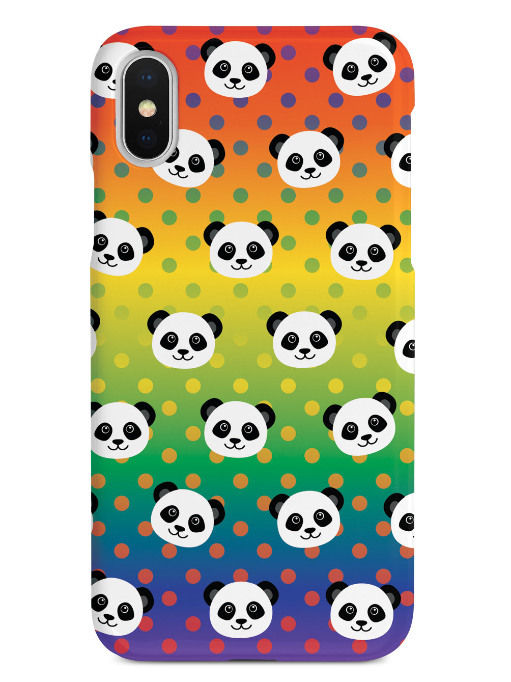 Cute Panda Pattern - Rainbow Polka Dots Case