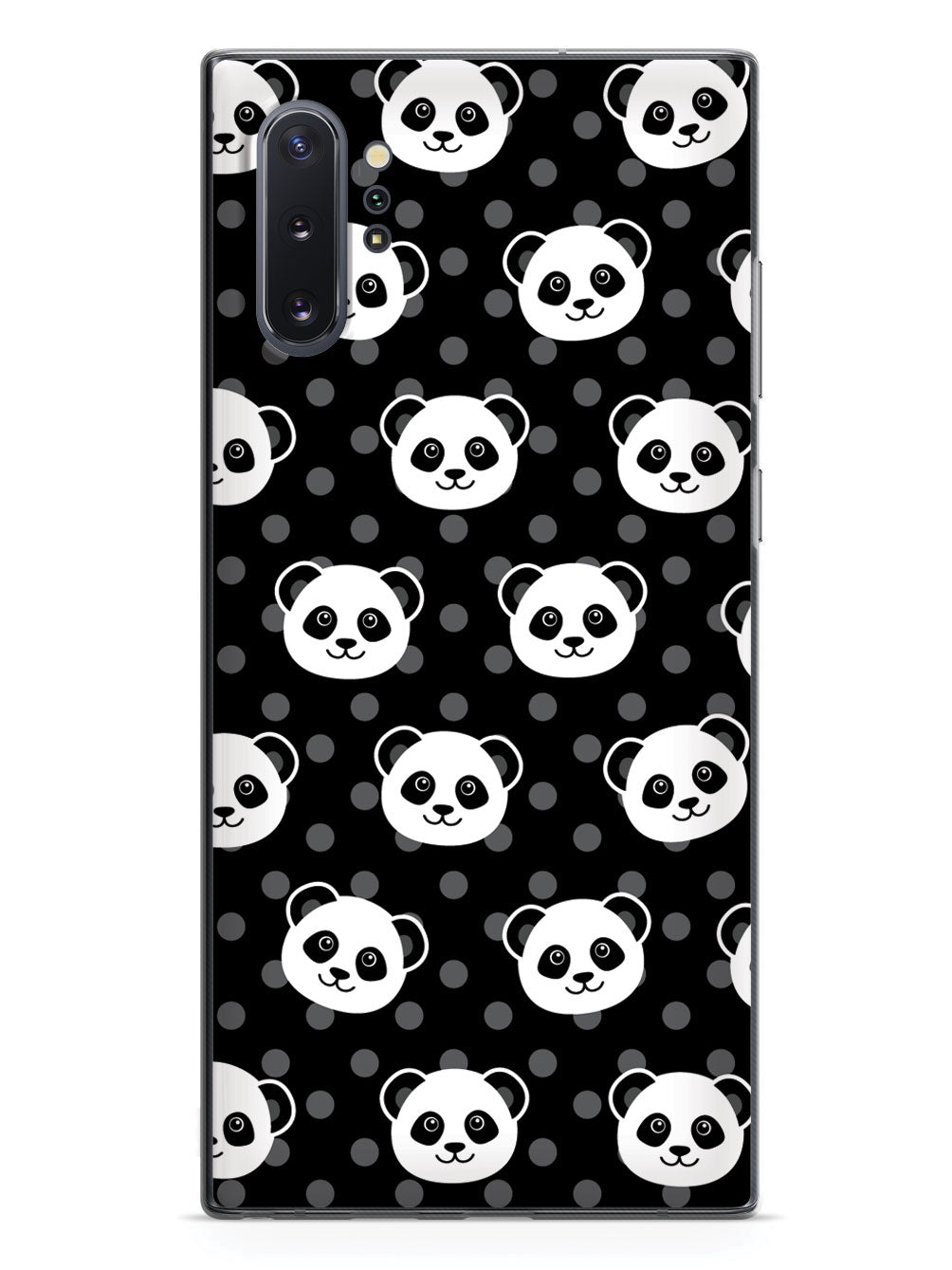 Cute Panda Pattern - Black Polka Dots Case