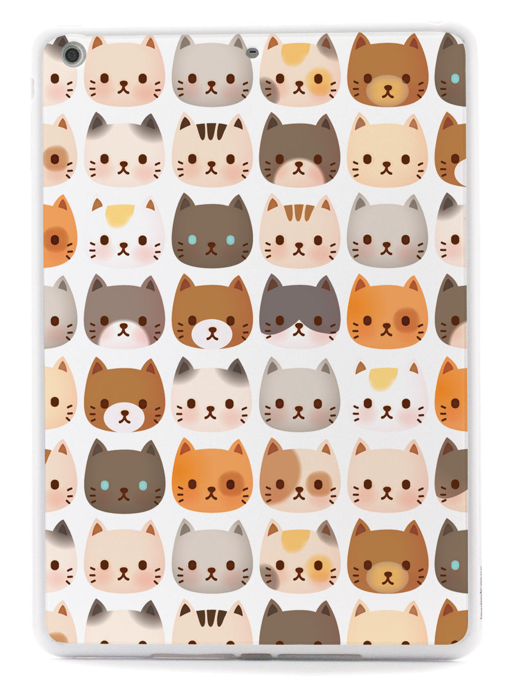 Tiny Cat Faces Pattern - White Case