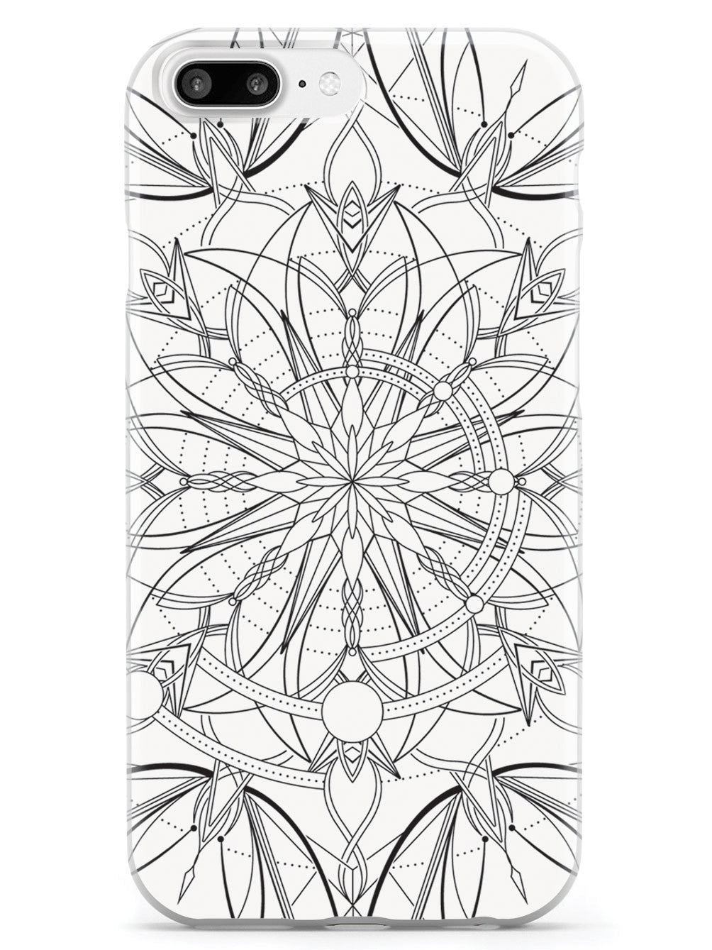 Intricate Mandala Line Art - White Case