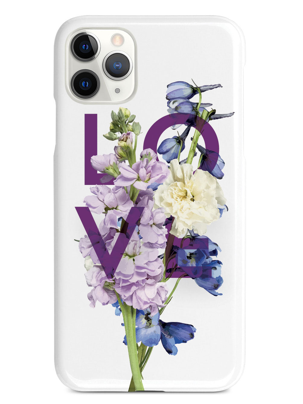 Love and Purple Flowers - White Case