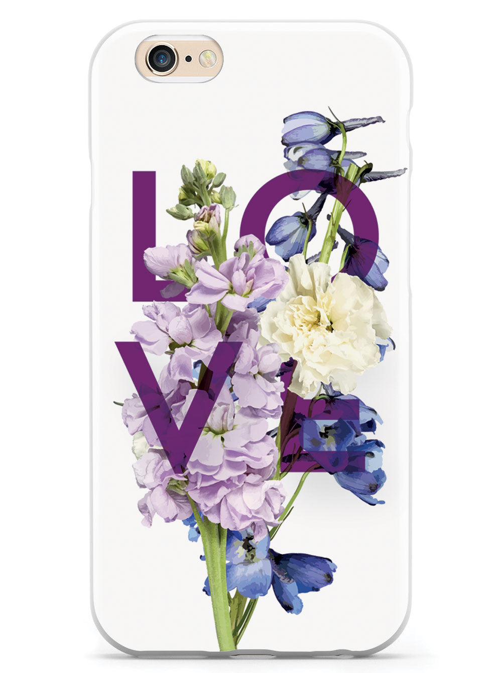 Love and Purple Flowers - White Case