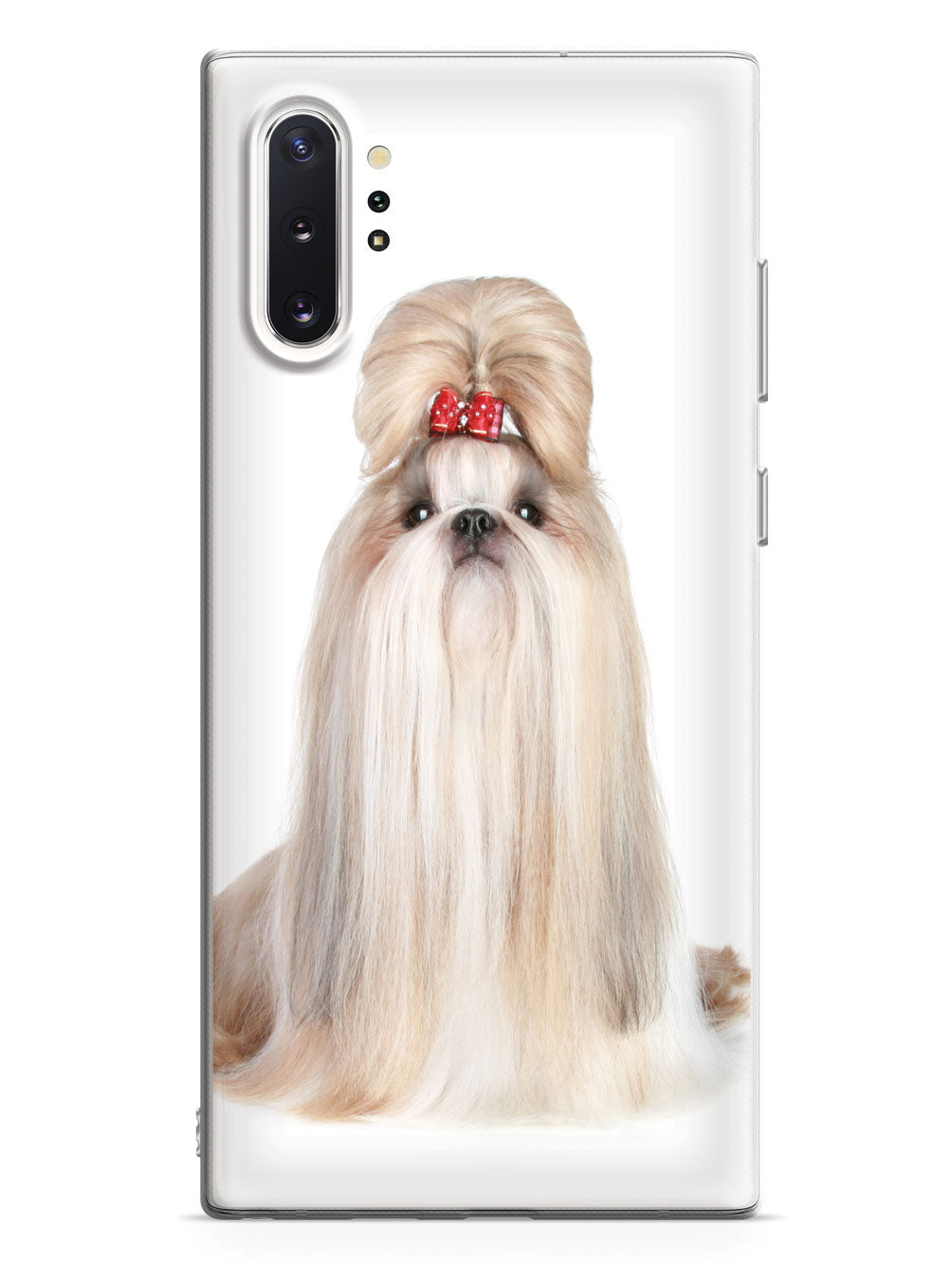 Long-Haired Shih Tzu With Bow Case