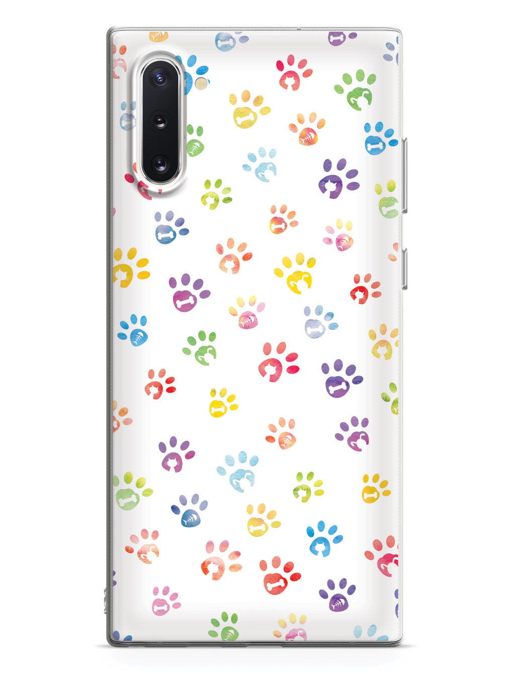 Dog & Cat Lover - Small Watercolor Paw Prints - White Case