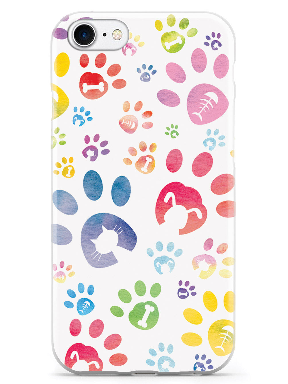 Dog & Cat Lover - Paw Prints - White Case