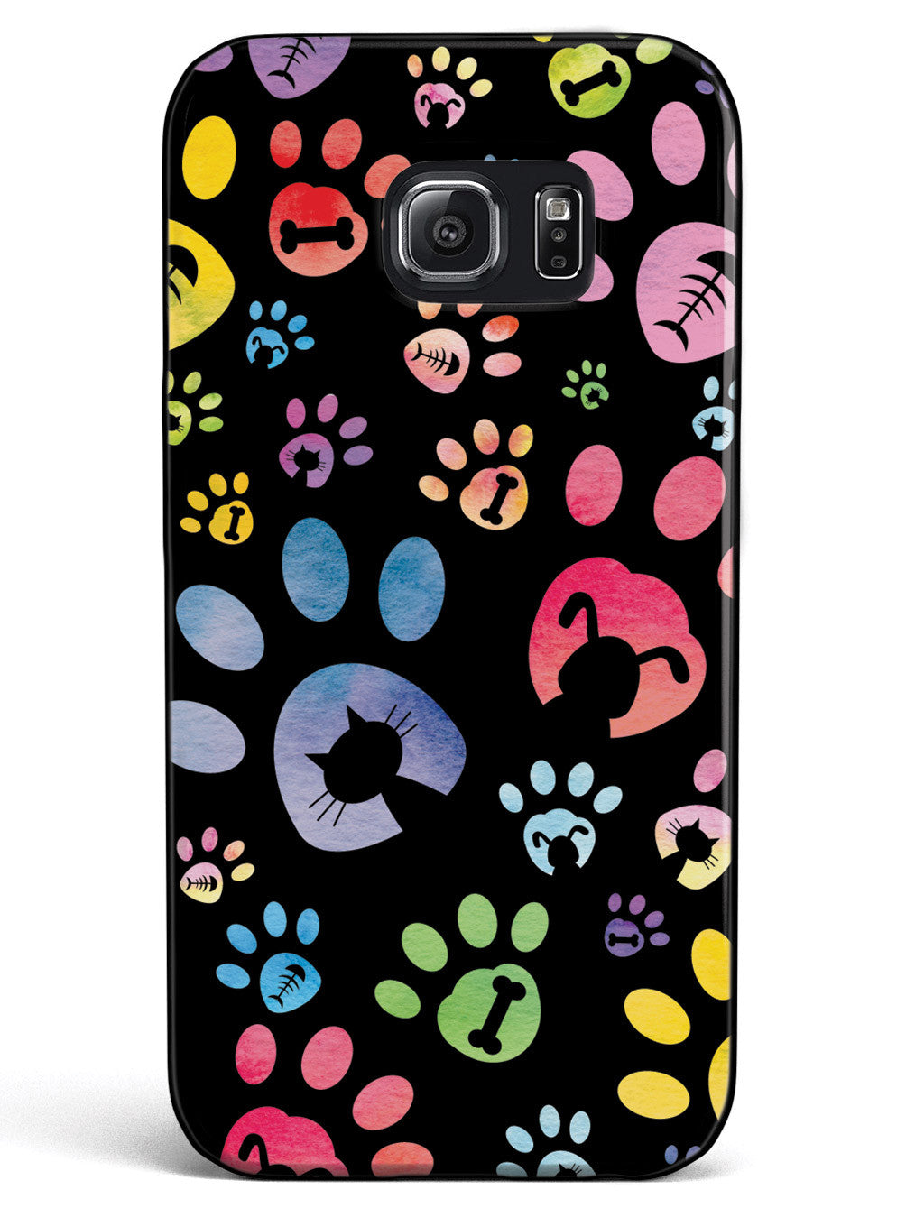 Dog & Cat Lover - Paw Prints - Black Case