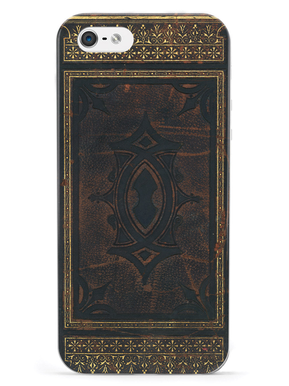 Ancient Book Cover - Brown and Gold - White Case