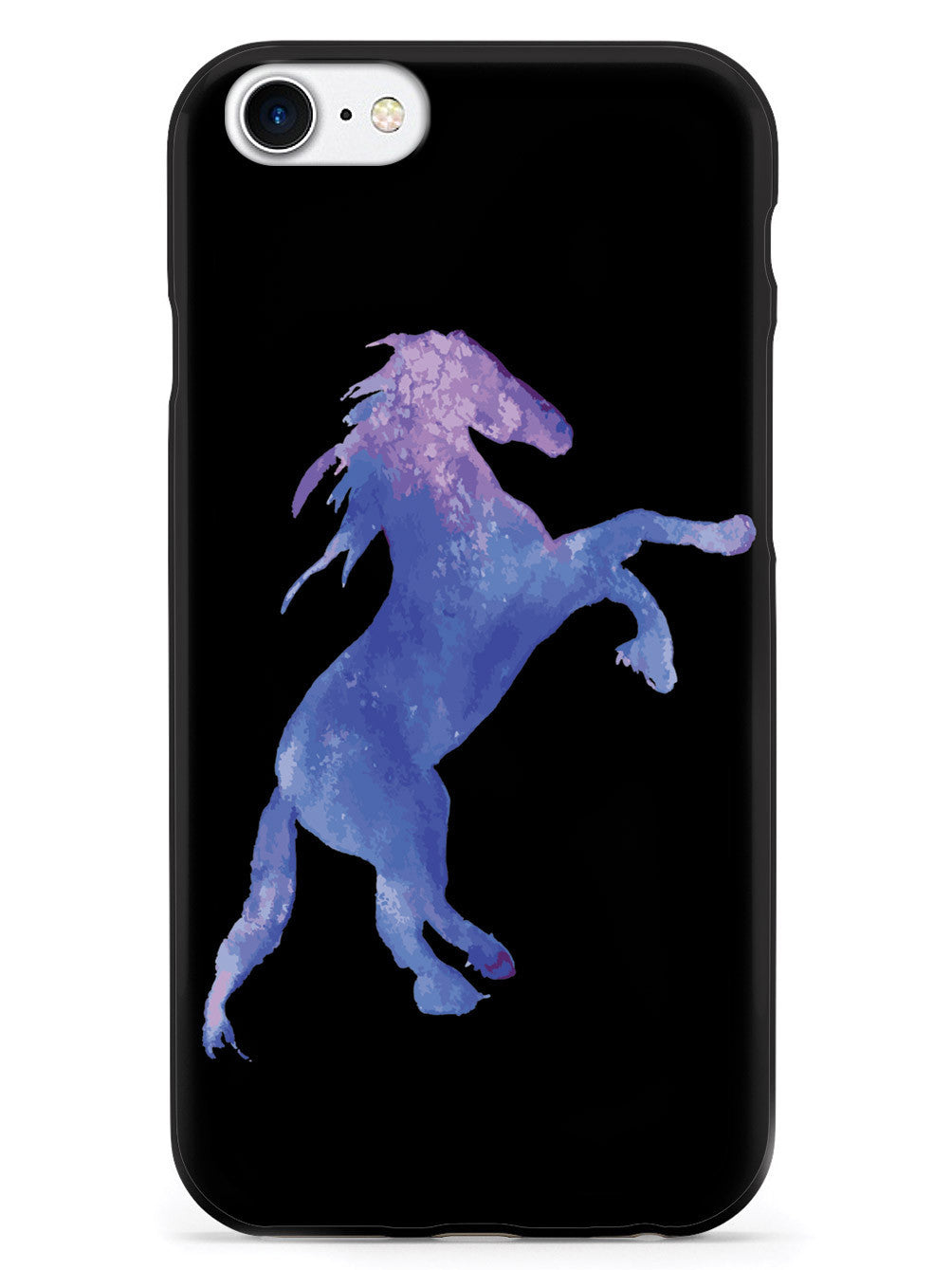 Watercolor Horse Silhouette - Black Case