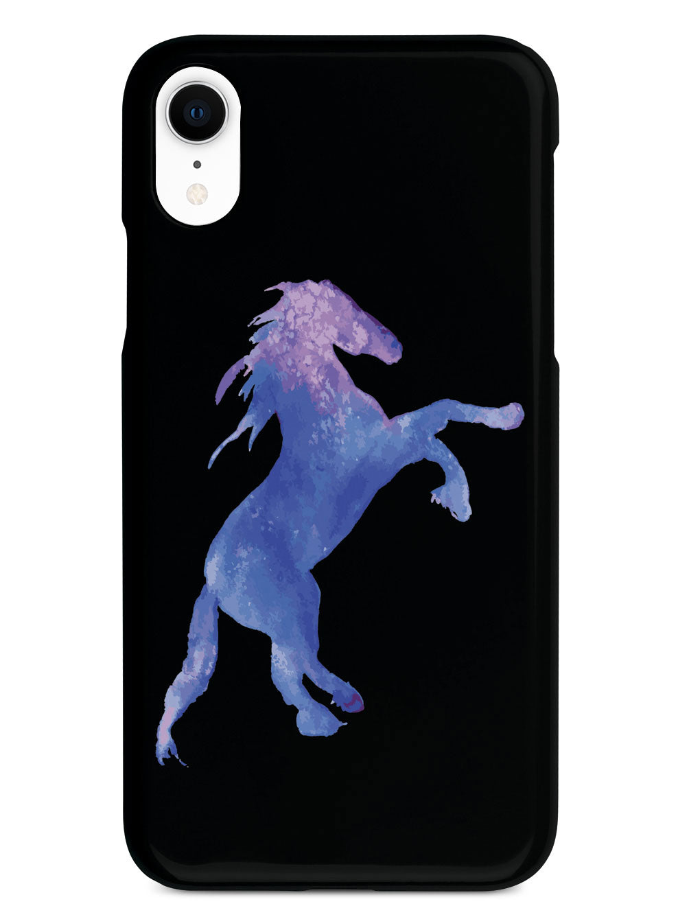 Watercolor Horse Silhouette - Black Case