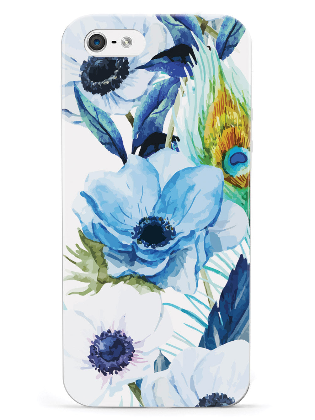 Peacock Feather Flowers - White Case