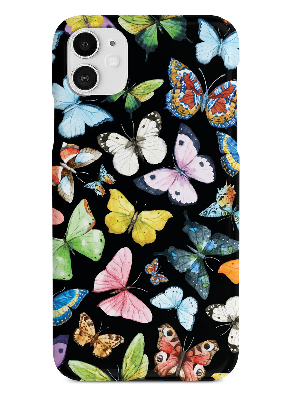 Watercolor Butterflies - Black Case